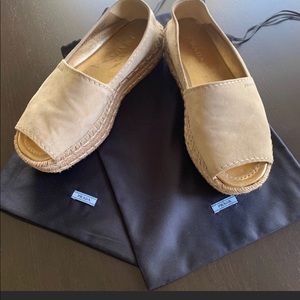 Prada Flatform Peep-Toe Espadrille 💯 Authentic!